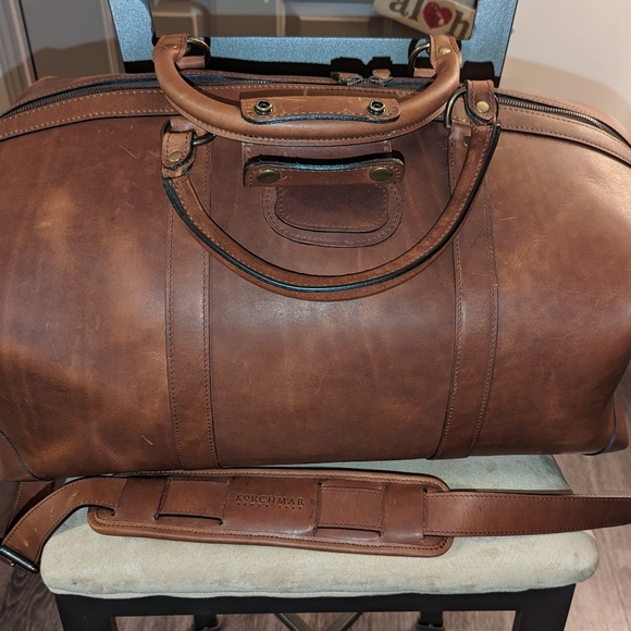 Korchmar Twain 22" Leather Weekender (Espresso color) - Picture 4 of 16